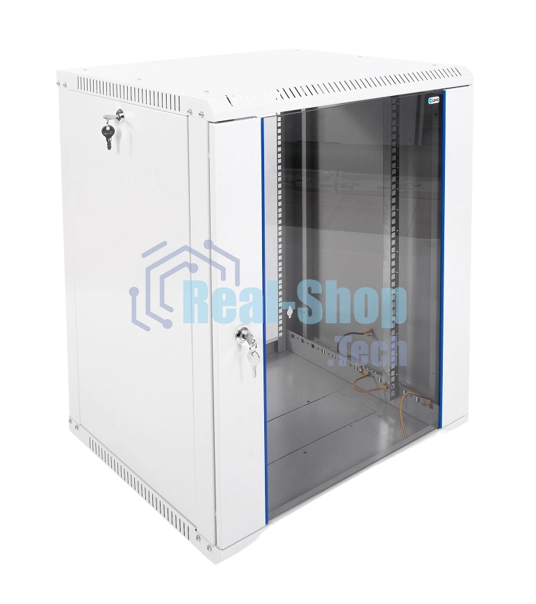 Шкаф телеком. настенный разборный 15U (600х520) дверь стекло (ШРН-Э-15.500) (1 коробка)