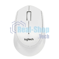 Мышь беспроводная Logitech M330 SILENT PLUS белый, 1000 dpi, радиоканал, USB, кнопки - 3