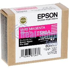 Картридж струйный Epson T580A (C13T580A00) пурпурный (80 мл) для Epson Stylus Pro-3880