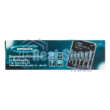 Набор ключей комбинированных Gross 8-17 мм, 6 шт., CrV, холодный штамп