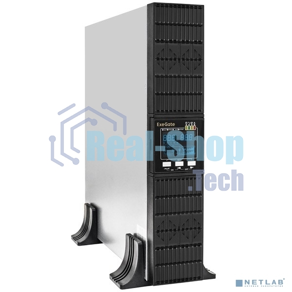 Источник бесперебойного питания On-line ExeGate PowerExpert ULS-1000.LCD.AVR.1SH.2C13.USB.RS232.SNMP.2U 1000VA/1000W, On-Line, PF=1, LCD, 1*Schuko+2*C13, RS232, USB, SNMP-slot, Rackmount 2U/Tower, металлический корпус, черный