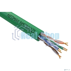 Кабель NEOMAX NM710021 U/UTP cat.5e 4x2x0.52, 24 AWG, Медь, внутренний, PVCLS нг(А)-LSLTx, 305м, зеленый