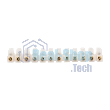 Клеммная колодка винтовая Rexant KВ-10 (4-10 мм²), ток 10 A, полиэтилен белый (ЗВИ), индивидуальная упаковка, 1 шт.