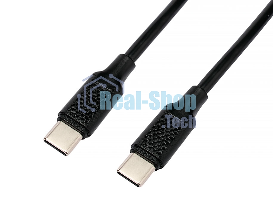 Кабель USB2.0 Cablexpert CC-USB2-CMCM-100-1M, Type-C/Type-C, 5A, 100Вт, PD/QC3.0, медь, 1м, черный, пакет