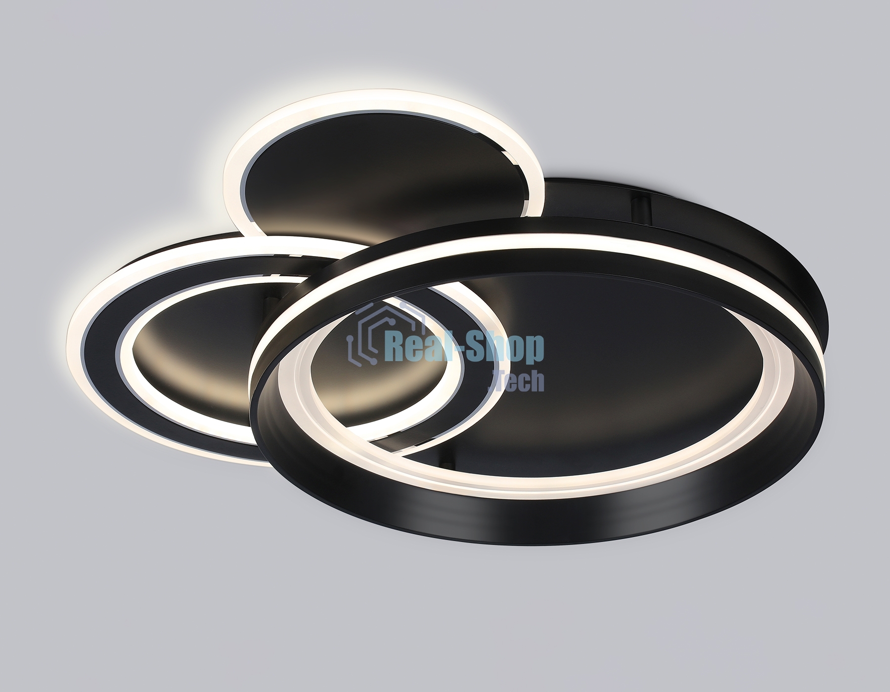 Светильник Ambrella light FA8515/3 BK черный 143W 3000K-6400K 500*500*80 (ПДУ РАДИО 2.4G)