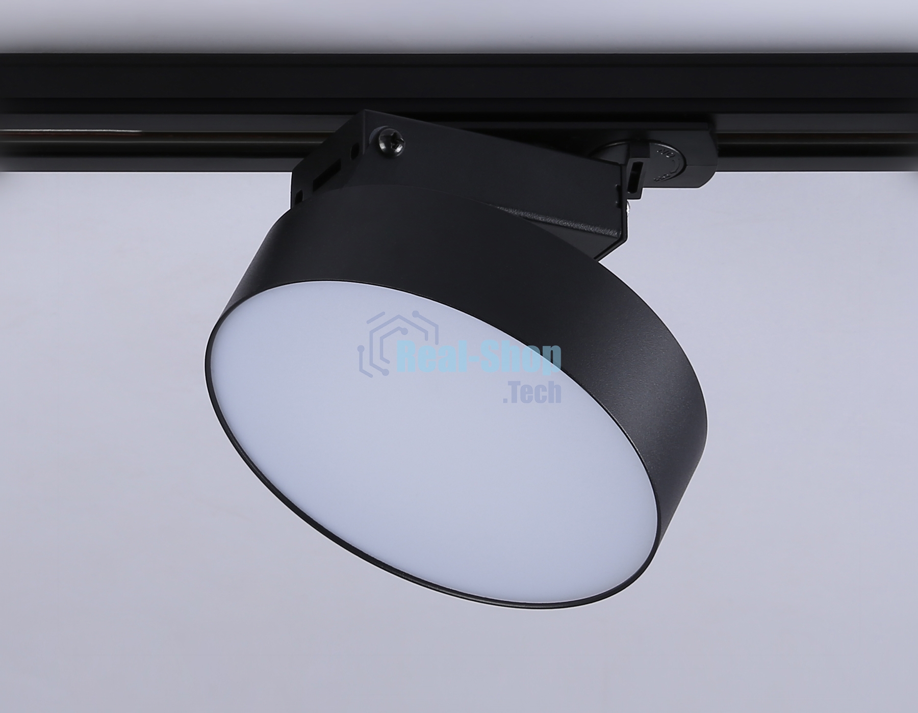 Трековый однофазный светодиодный светильник Ambrella light GL6842 BK черный LED 15W 4200K D115*80