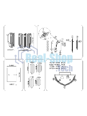 Настенный светильник Ambrella light LH31257/2 BS/CL латунь/прозрачный E14*2 max 40W 220*150*270