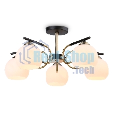 Светильник Ambrella light TR303312/5 BK/SB/FR черный/бронза/белый матовый E27*5 max 60W D560*250