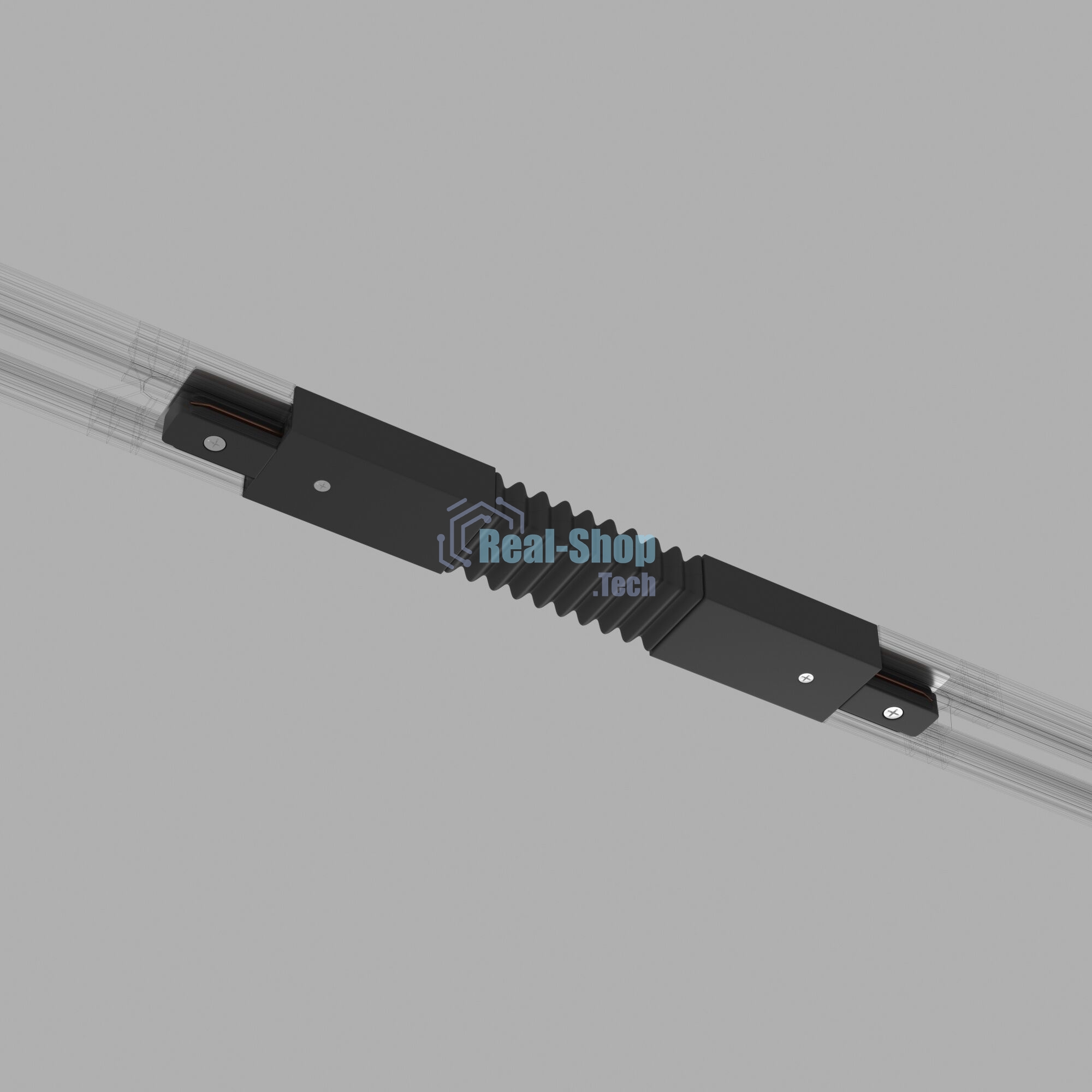 TRC-1-1-FLEX-BK / Соединитель электрический Гибкий коннектор для однофазного шинопровода (черный)