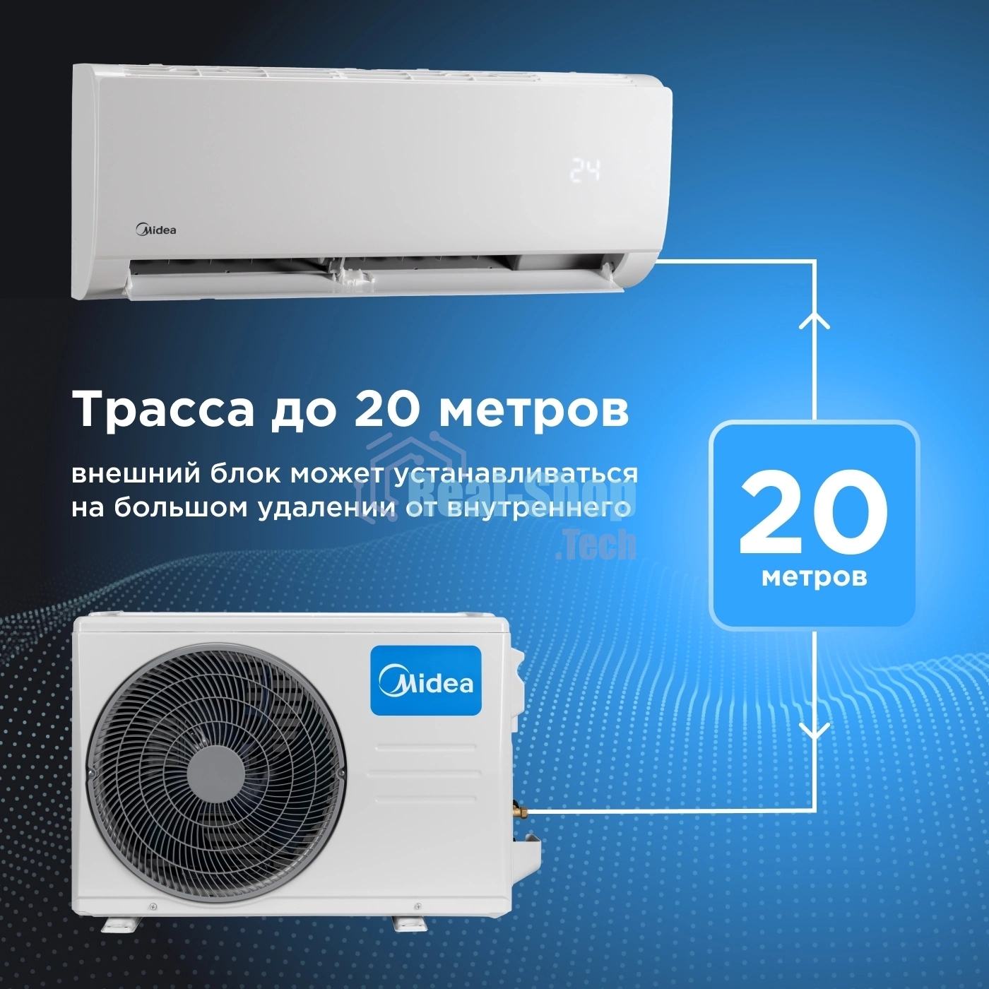 Внутренний блок плит-системы Midea Favorite MSFRW-09HRN8-I белый