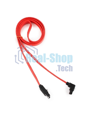 Кабель интерфейсный SATA Cablexpert CC-SATAM-DATA90-0.8M, 80 см, угловой разъем, 7pin/7pin, защелка, пакет
