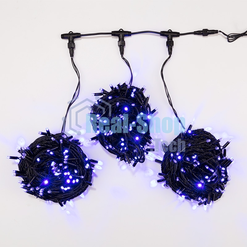 Гирлянда Neon-night LED ClipLight 24V, 3 нити по 20 м, свечение с динамикой, цвет диодов синий