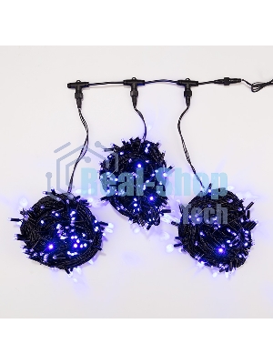 Гирлянда Neon-night LED ClipLight 24V, 3 нити по 20 м, свечение с динамикой, цвет диодов синий