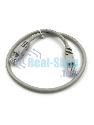 Патч-корд Buro cat.5e molded 0.5м серый RJ-45 (m)-RJ-45 (m)
