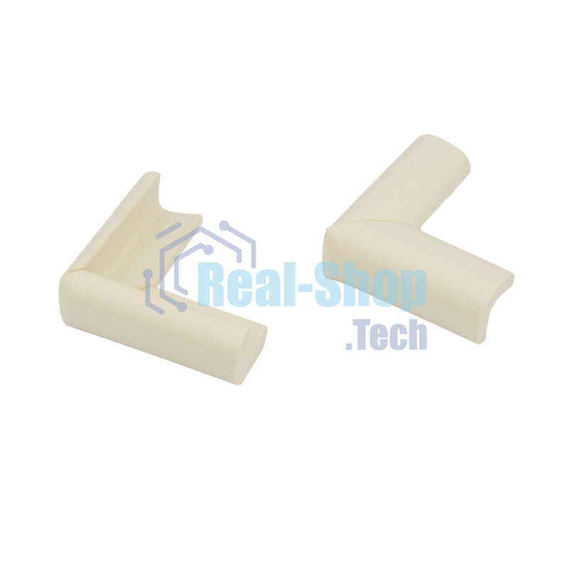 Набор: тонкая мягкая универсальная лента для крепления на острые края (NBR,14x4x2000 мм) + 4 мягкие насадки-протектора 