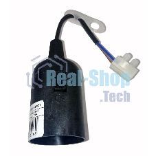 Патрон подвесной с шнуром пластик Е27 черный (50 шт), стикер на изделии Ппл27-04-К52 EPP14-04-01-K02 IEK