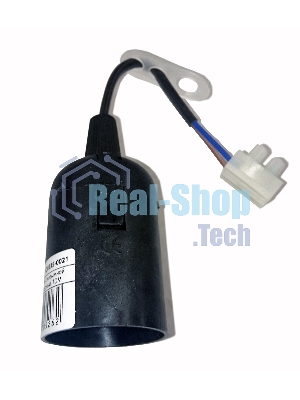 Патрон подвесной с шнуром пластик Е27 черный (50 шт), стикер на изделии Ппл27-04-К52 EPP14-04-01-K02 IEK