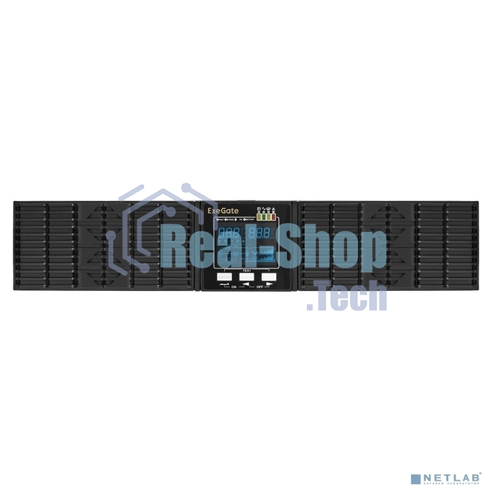 Источник бесперебойного питания On-line ExeGate PowerExpert ULS-1000.LCD.AVR.1SH.2C13.USB.RS232.SNMP.2U 1000VA/1000W, On-Line, PF=1, LCD, 1*Schuko+2*C13, RS232, USB, SNMP-slot, Rackmount 2U/Tower, металлический корпус, черный