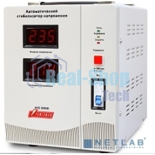 Стабилизатор напряжения Powerman AVS 3000D белый (3000ВА, 16А, КПД 98%,циф. индикация вх./вых. напряж.)