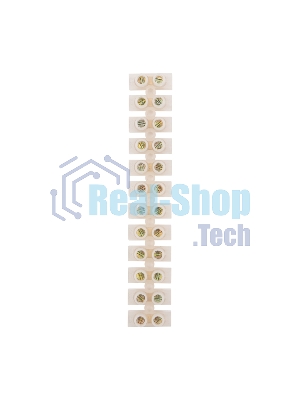 Клеммная колодка винтовая Rexant KВ-10 (4-10 мм²), ток 10 A, полиэтилен белый (ЗВИ), индивидуальная упаковка, 1 шт.