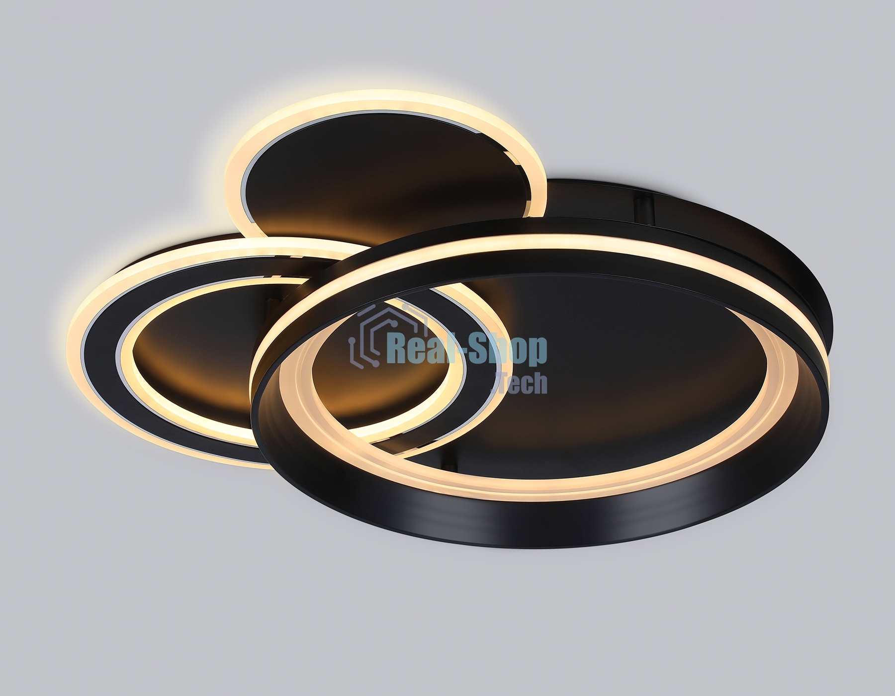 Светильник Ambrella light FA8515/3 BK черный 143W 3000K-6400K 500*500*80 (ПДУ РАДИО 2.4G)