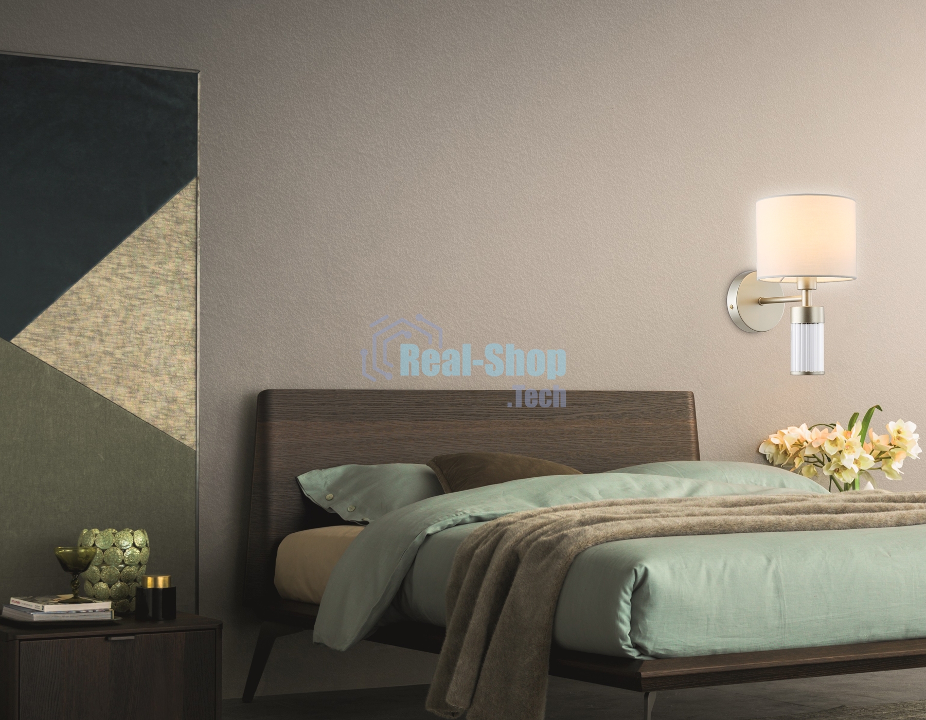 Настенный светильник Ambrella light LH71305 CGD/WH золото/белый E14 max 40W 220*150*260