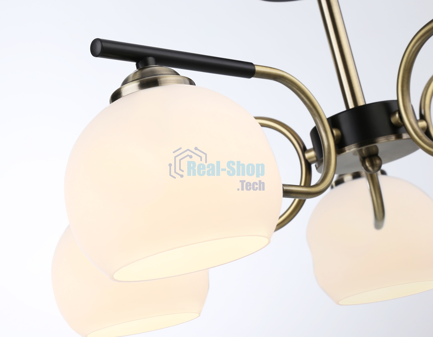 Светильник Ambrella light TR303312/5 BK/SB/FR черный/бронза/белый матовый E27*5 max 60W D560*250