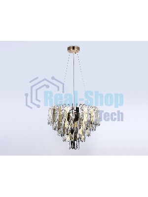 Светильник Ambrella light TR5256/8 SGD/CL золото/прозрачный E27*8 max 40W D500*350