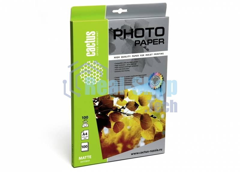 Фотобумага Cactus CS-MA4100100 A4/100г/м2/100л. матовая для струйной печати