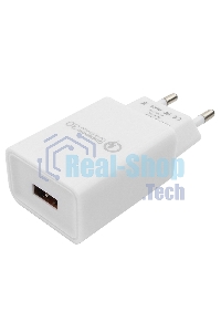 Сетевое зарядное устройство Cablexpert MP3A-PC-16, QC 3.0, 100/220V - 1 USB порт 5/9/12V, белый