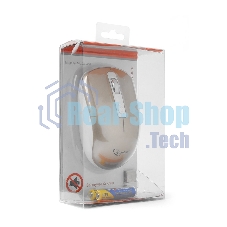 Мышь беспроводная Gembird MUSW-400-G золотой, 1600 dpi, радиоканал, USB, кнопки - 4