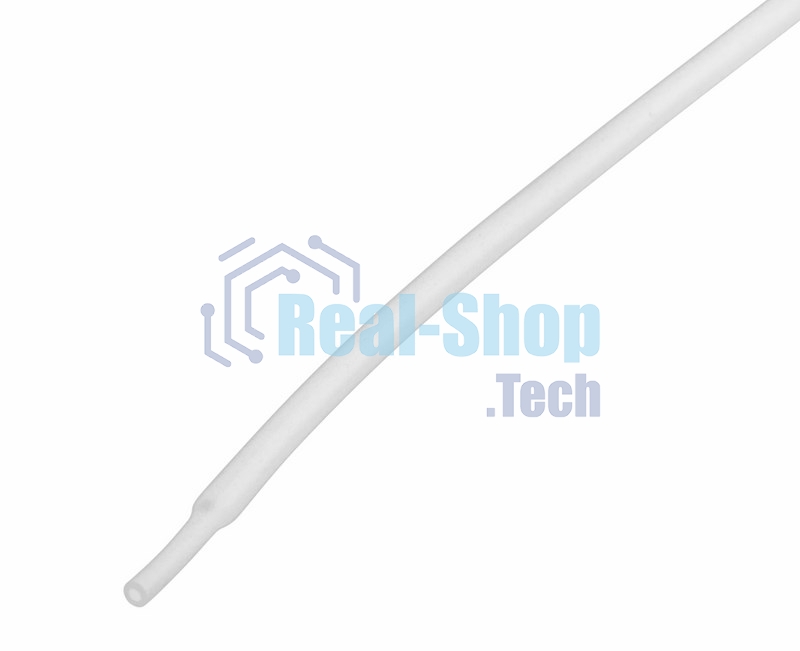 Термоусаживаемая трубка Rexant 1,5/0,75 мм, белая, упаковка 50 шт. по 1 м