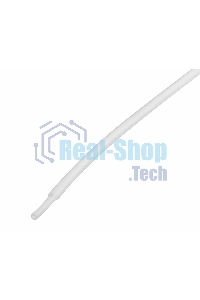 Термоусаживаемая трубка Rexant 1,5/0,75 мм, белая, упаковка 50 шт. по 1 м