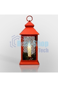 Декоративный фонарь Neon-night со свечкой, красный корпус, размер 13.5х13.5х30,5 см, цвет теплый белый