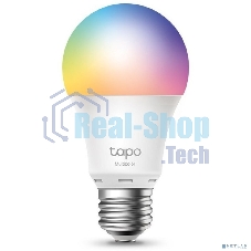 Умная многоцветная Wi‑Fi лампа Tapo Smart WiFi Bulb, A60 size，E27 base, 9.5W, 16 million colors, 2000k-6500k tunable white, 800 lumens brightness and diммable, 802.11b/g/n 2.4G WiFi connection, work with 200-240 V, 50/60 Hz power voltage and frequency, wo