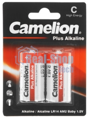 Элемент питания алкалиновый Camelion LR LR14 BL-2 (блист.2шт) 1.5 В