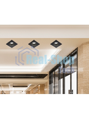Встраиваемый точечный светильник Ambrella light TN102828 BK/BK черный/черный GU5.3 92*92*50