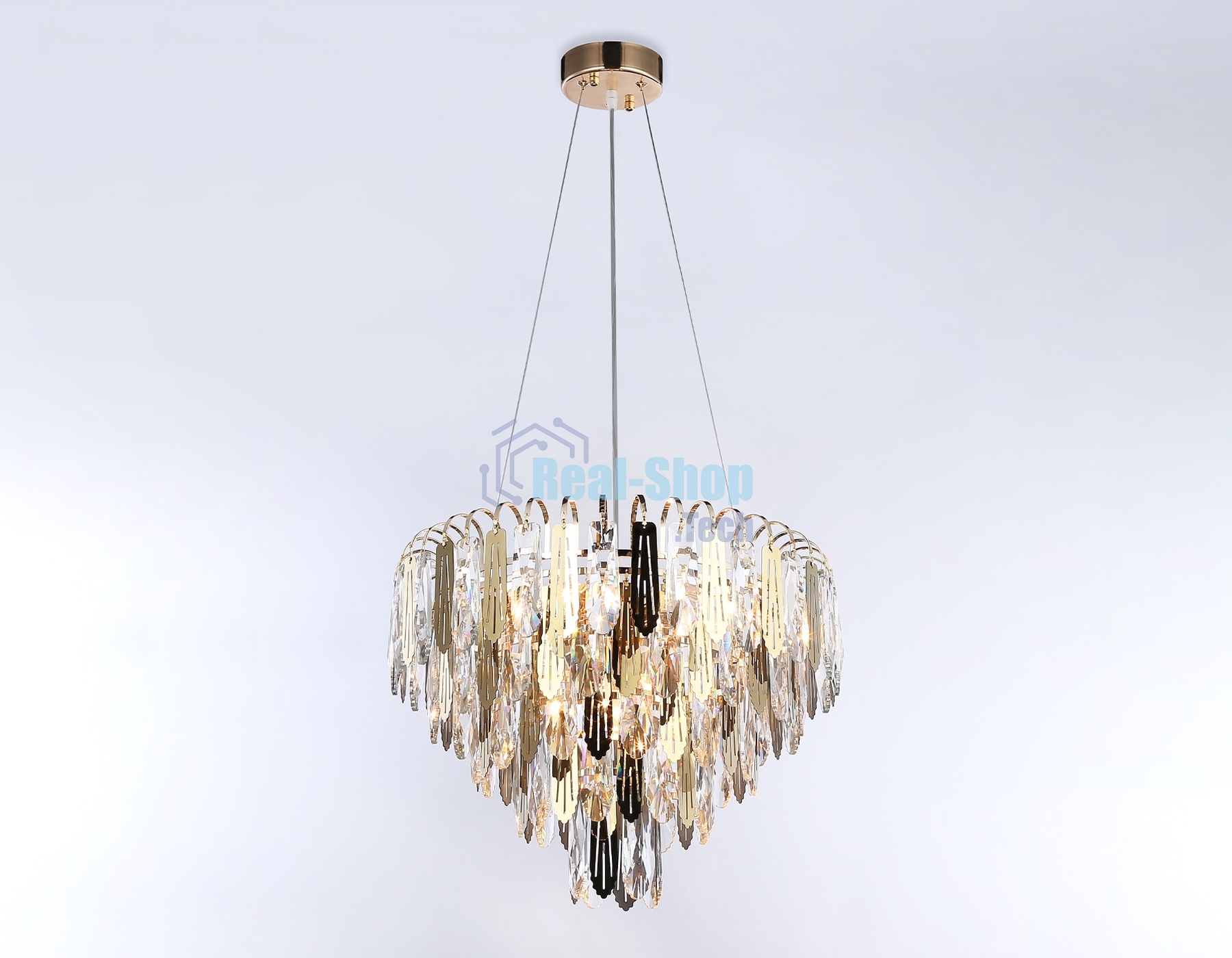 Светильник Ambrella light TR5256/8 SGD/CL золото/прозрачный E27*8 max 40W D500*350
