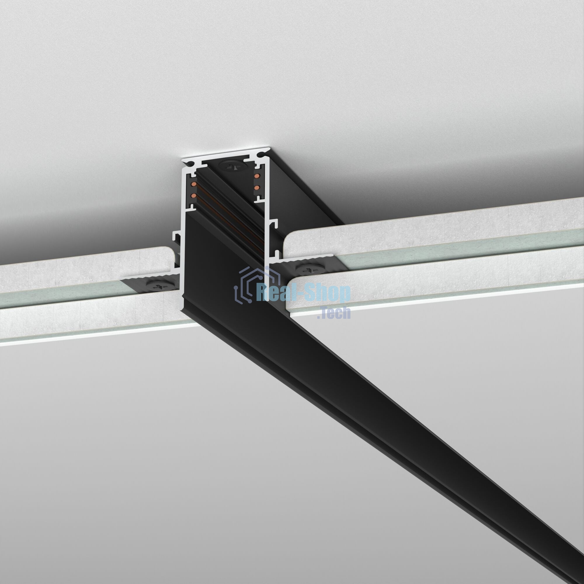 Slim Magnetic Шинопровод встраиваемый под ГКЛ 9,5мм (черный) (3м) 85210/00