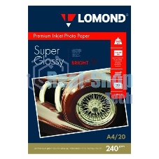 Фотобумага Lomond 1105100 A4/240г/м2/20л./белый высокоглянцевое для струйной печати