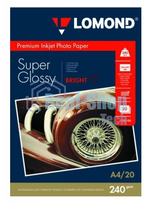 Фотобумага Lomond 1105100 A4/240г/м2/20л./белый высокоглянцевое для струйной печати