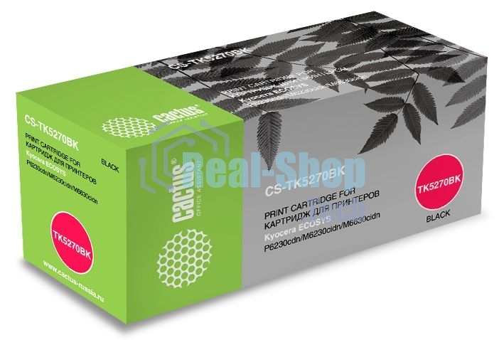 Картридж лазерный Cactus CS-TK5270BK черный (8000 стр.) для Kyocera ECOSYS P6230cdn, M6230cidn, M6630cidn