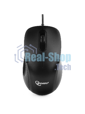 Мышь проводная Gembird MOP-100 черный, 1000 dpi, USB, кнопки - 3