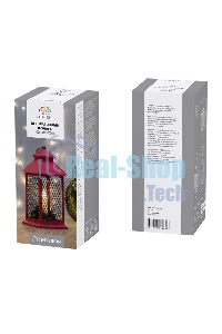 Декоративный фонарь Neon-night со свечкой, красный корпус, размер 13.5х13.5х30,5 см, цвет теплый белый