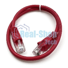 Патч-корд Buro cat.5e molded 0.5м красный RJ-45 (m)-RJ-45 (m)