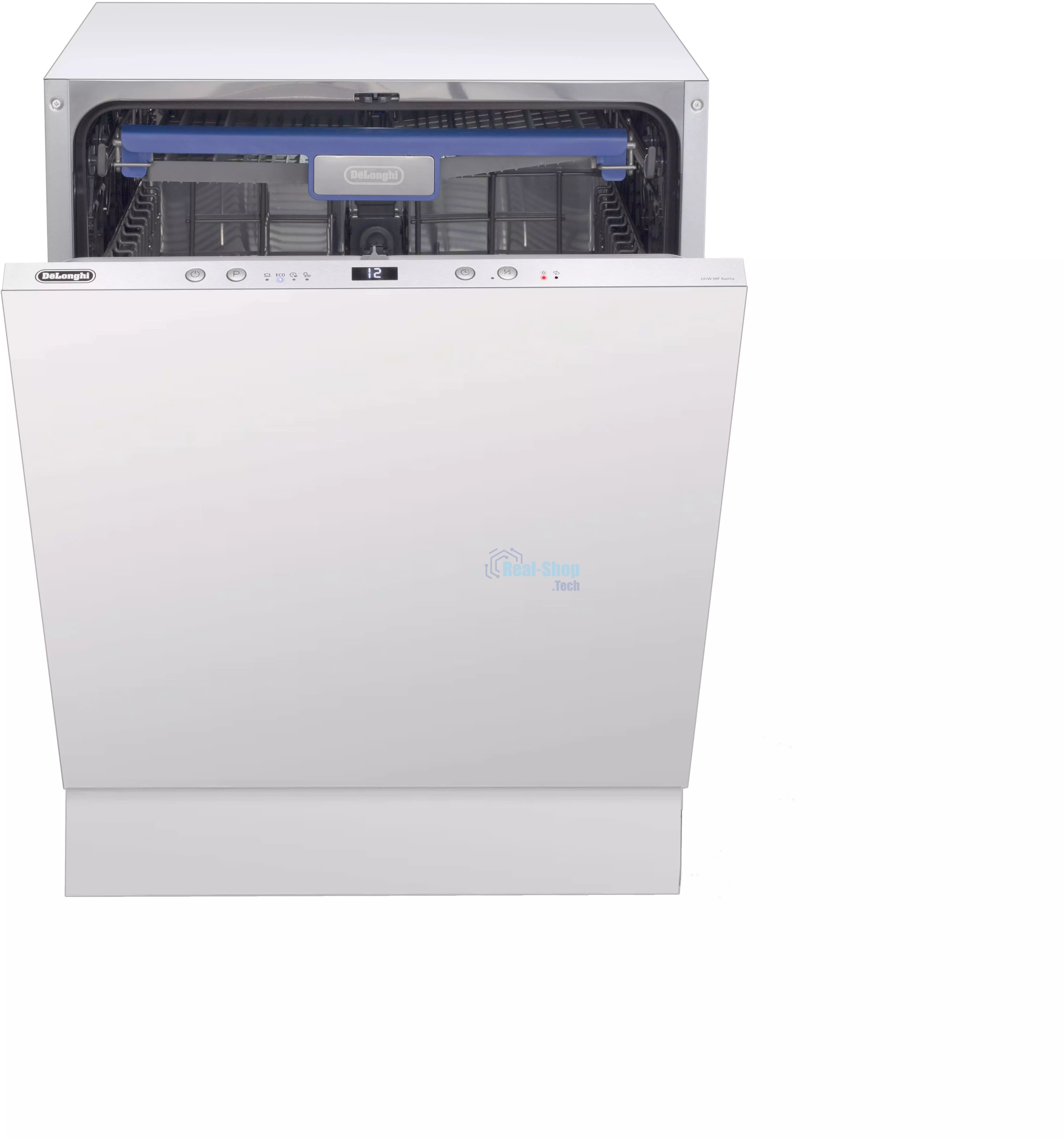 Встраиваемая посудомоечная машина DeLonghi DDW 06F Basilia, серебристый, 59.8 см, 14 компл., 49 дБ, класс A++