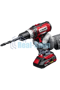 Дрель-шуруповерт аккумуляторная Зубр ДШЛ-145-22, Аккумуляторная, 14,4В, 2 АКБ, Кейс