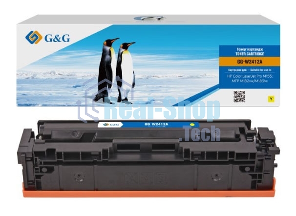 Картридж лазерный G&G GG-W2412A желтый (850стр.) для HP Color LaserJet Pro M155;MFP M182nw/M183fw