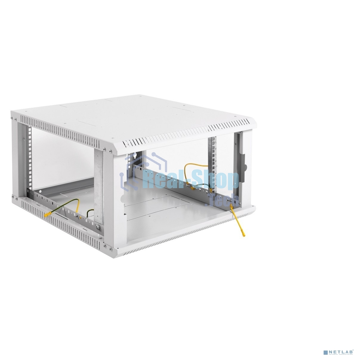 Шкаф телеком. настенный разборный 6U (600х520) дверь стекло (ШРН-Э-6.500) (1 коробка)