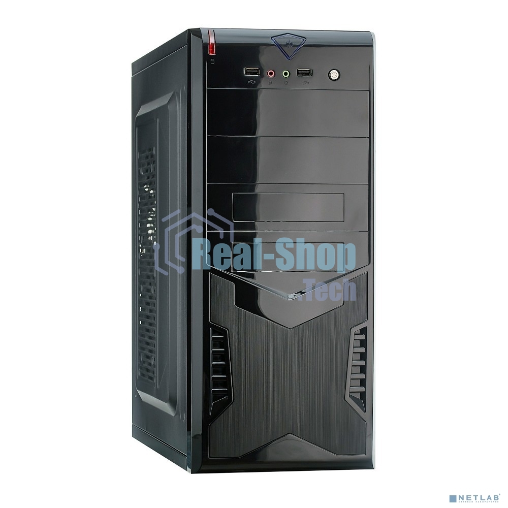 Компьютерный корпус ExeGate EX280388RUS Miditower ExeGate CP-604 Black, ATX, (CP450W, 80мм), 2хUSB, Audio